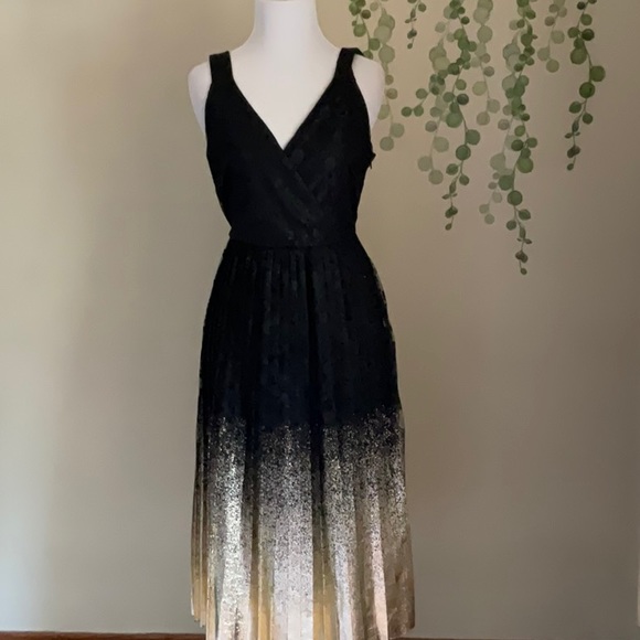Worthington Dresses & Skirts - Black and gold lace dress